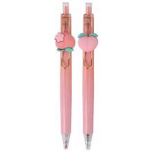 Andstal Super Beautiful Gel Ink Pen Triple Density Material Streamlined Cute Peach Pendant Gel Pens Set